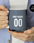 Mug with the Eintracht Frankfurt 2025-26 Third football shirt design by RIPA Football