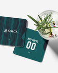 Coaster with the Emelec 2026 Third football shirt design by RIPA Football