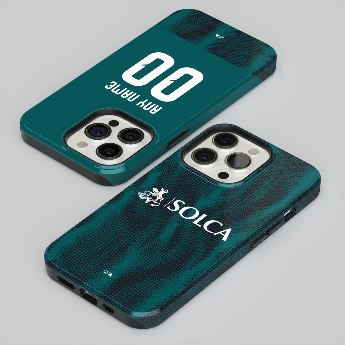 Phone case with the Emelec 2026 Third football shirt design by RIPA Football