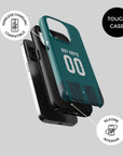 Phone case with the Emelec 2026 Third football shirt design by RIPA Football