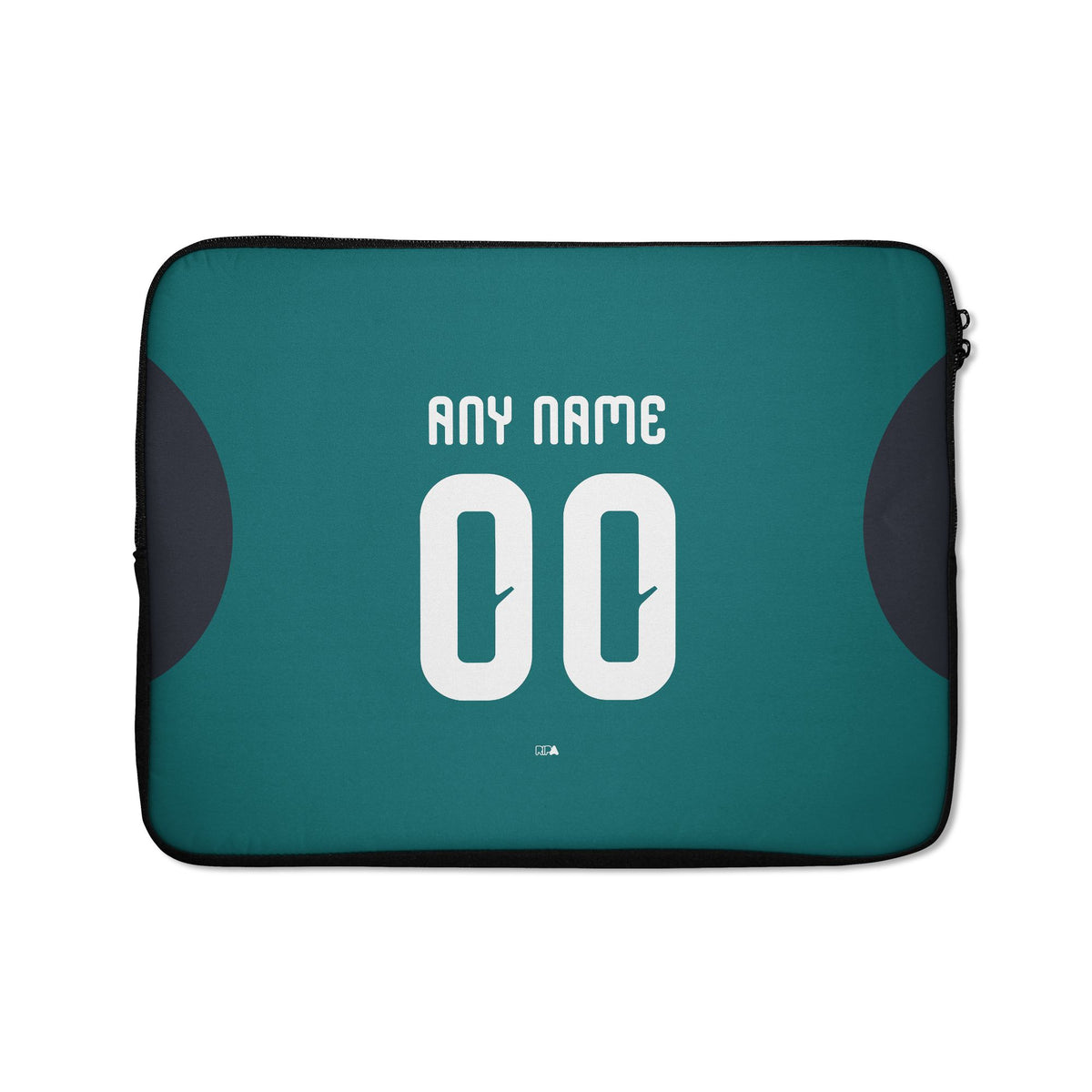 Laptop sleeve with the Emelec 2026 Third football shirt design by RIPA Football