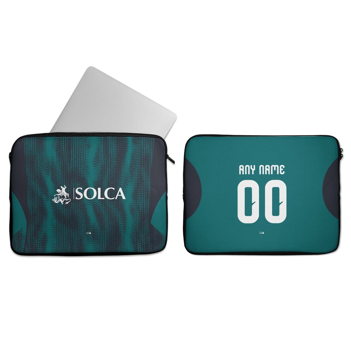 Laptop sleeve with the Emelec 2026 Third football shirt design by RIPA Football