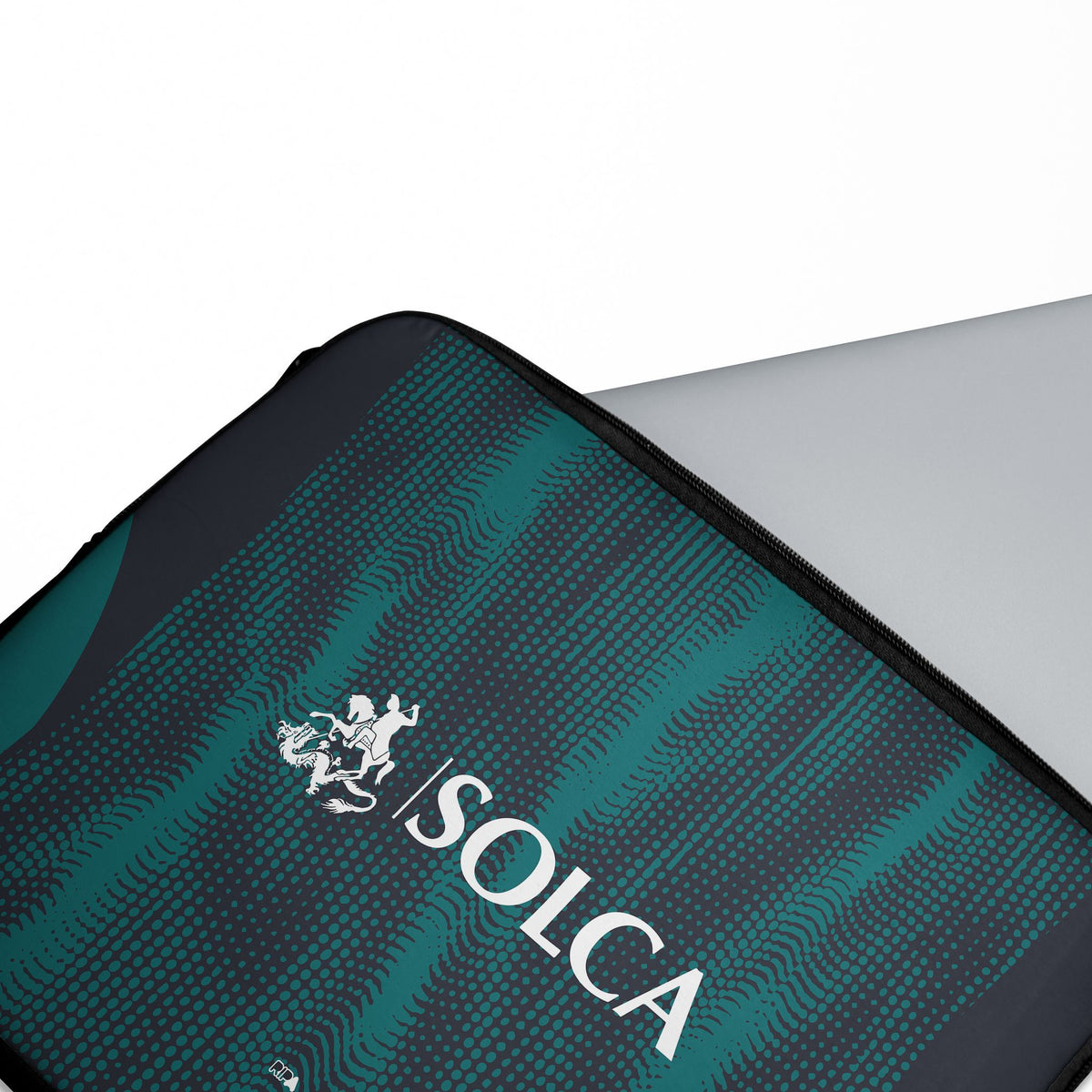 Laptop sleeve with the Emelec 2026 Third football shirt design by RIPA Football