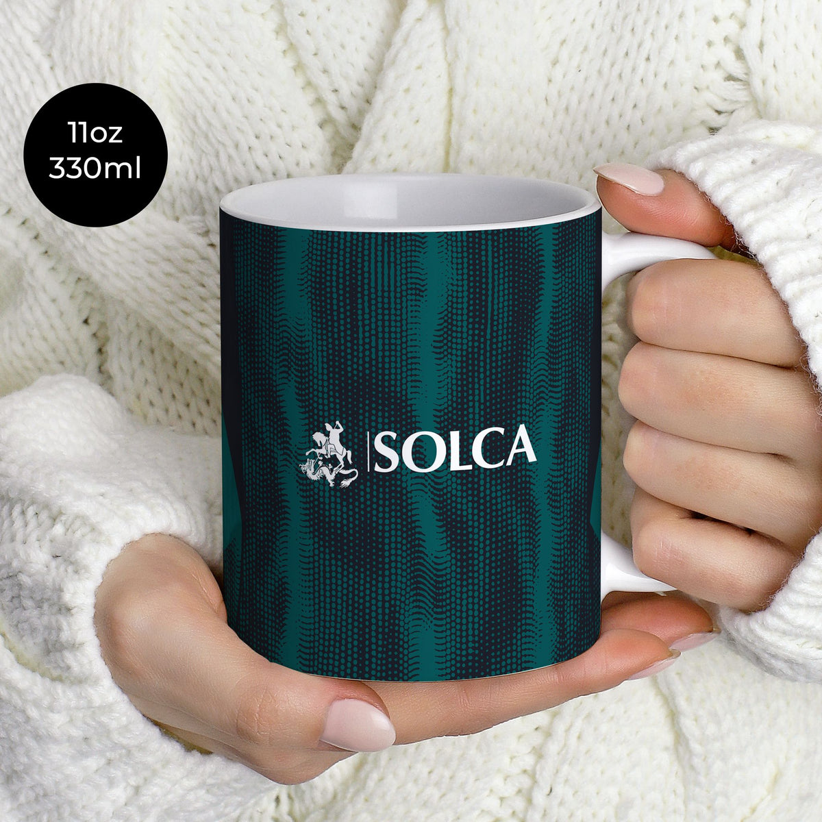 Mug with the Emelec 2026 Third football shirt design by RIPA Football