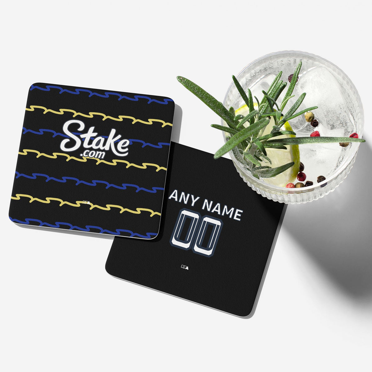 Coaster with the Everton 2025-26 Third football shirt design by RIPA Football
