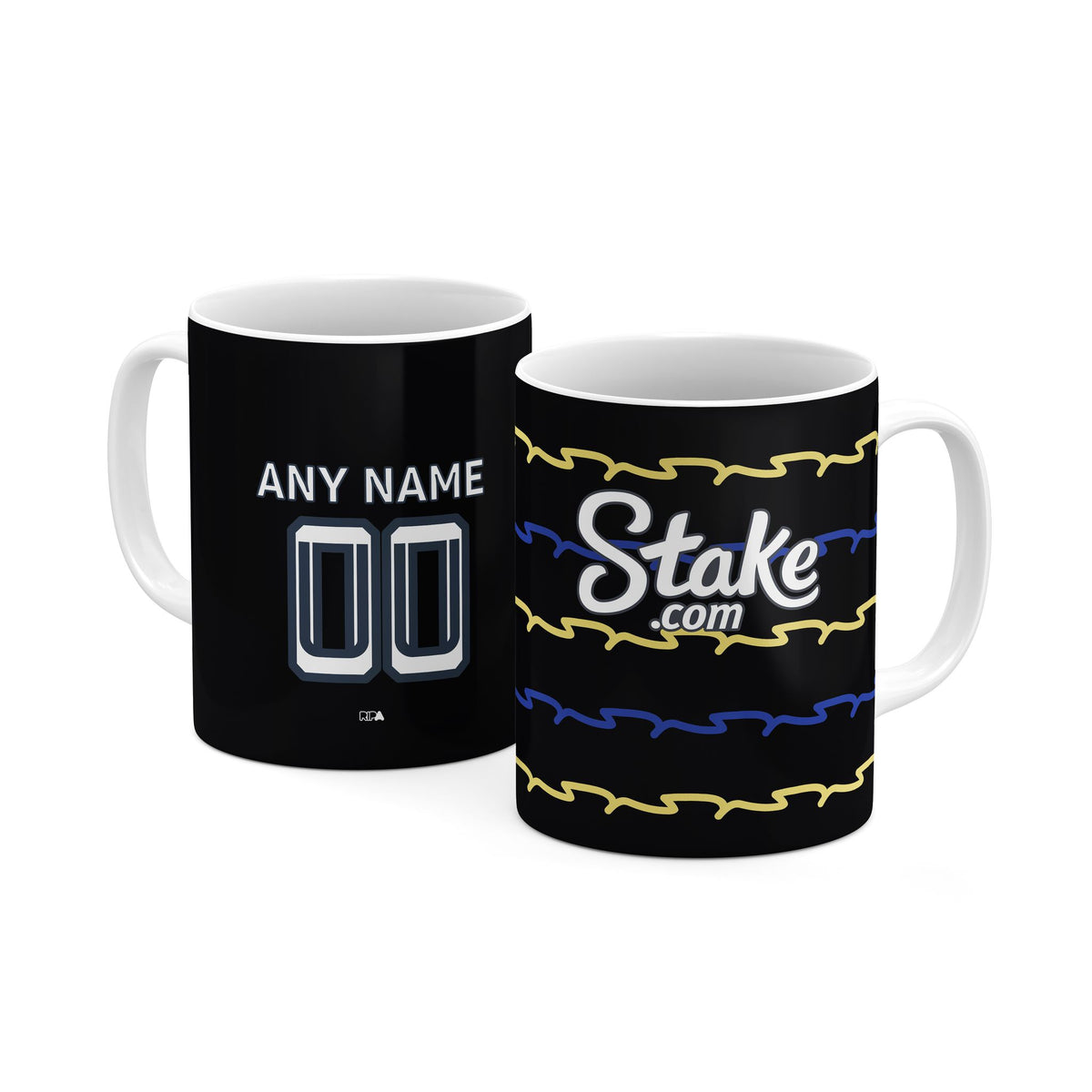Mug with the Everton 2025-26 Third football shirt design by RIPA Football