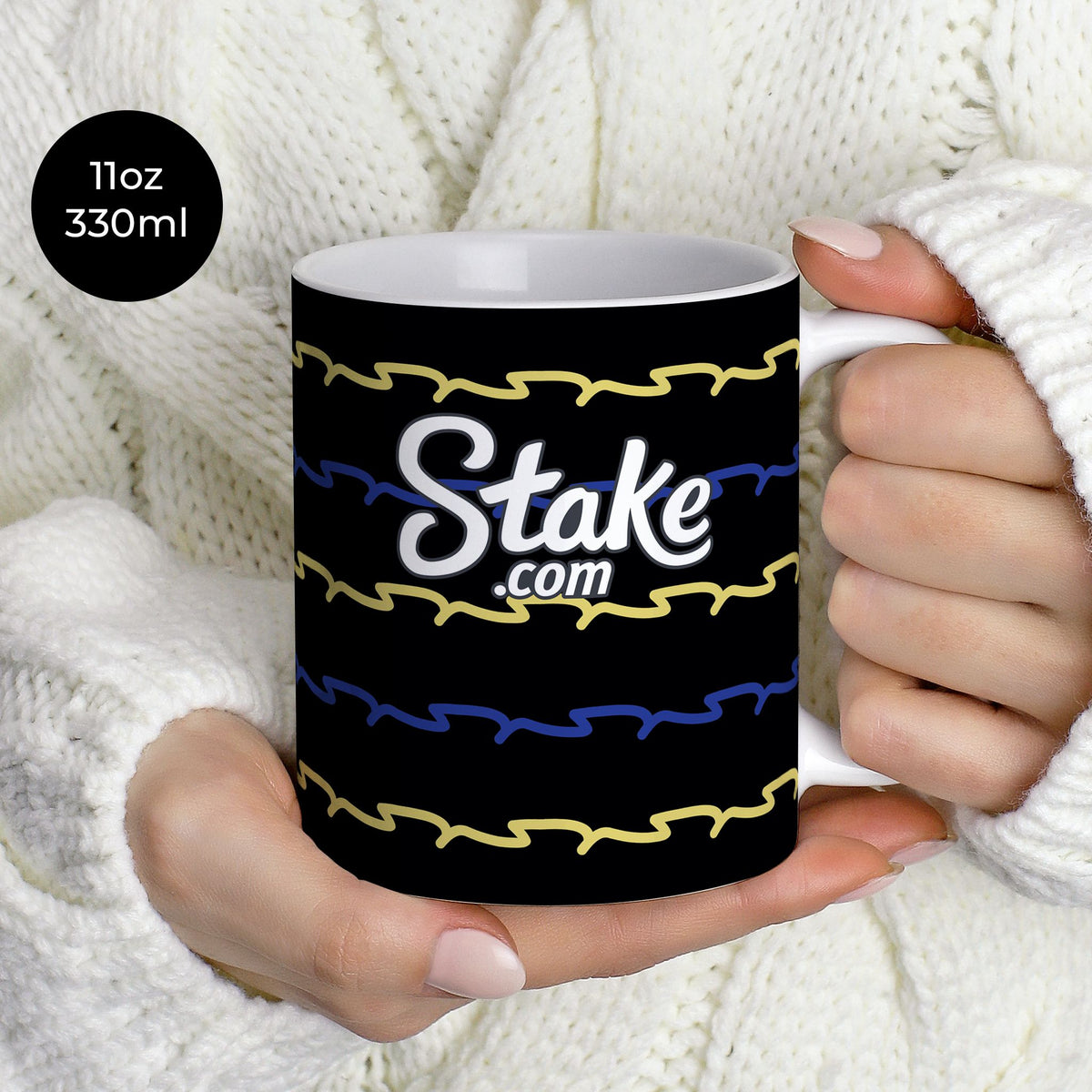 Mug with the Everton 2025-26 Third football shirt design by RIPA Football