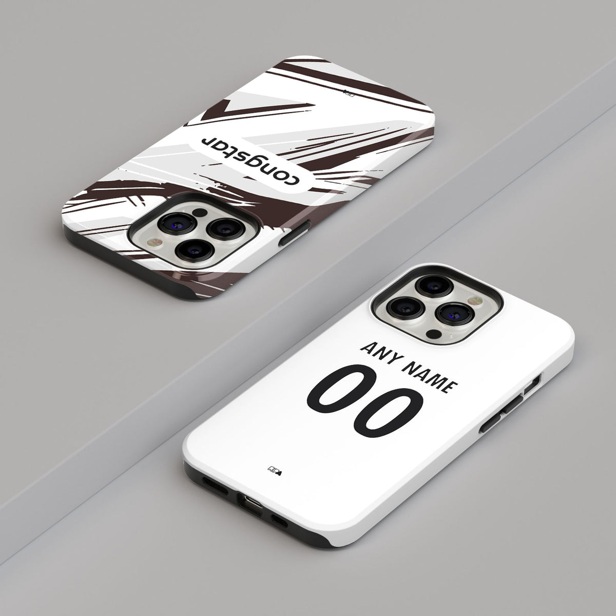 Phone case with the St. Pauli 2026-27 Away football shirt design by RIPA Football
