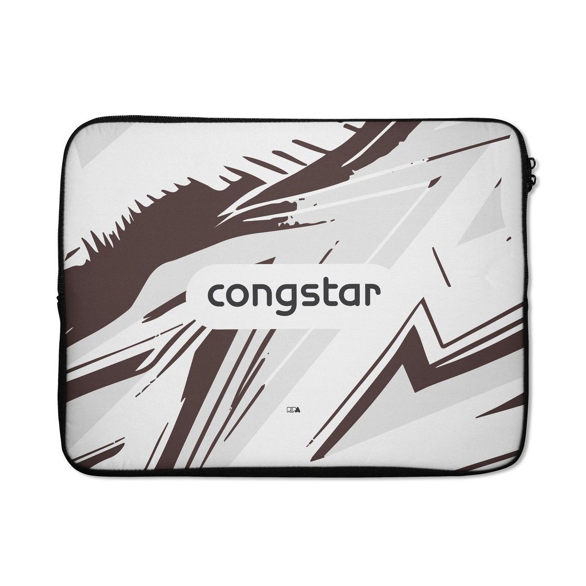 Laptop sleeve with the St. Pauli 2026-27 Away football shirt design by RIPA Football