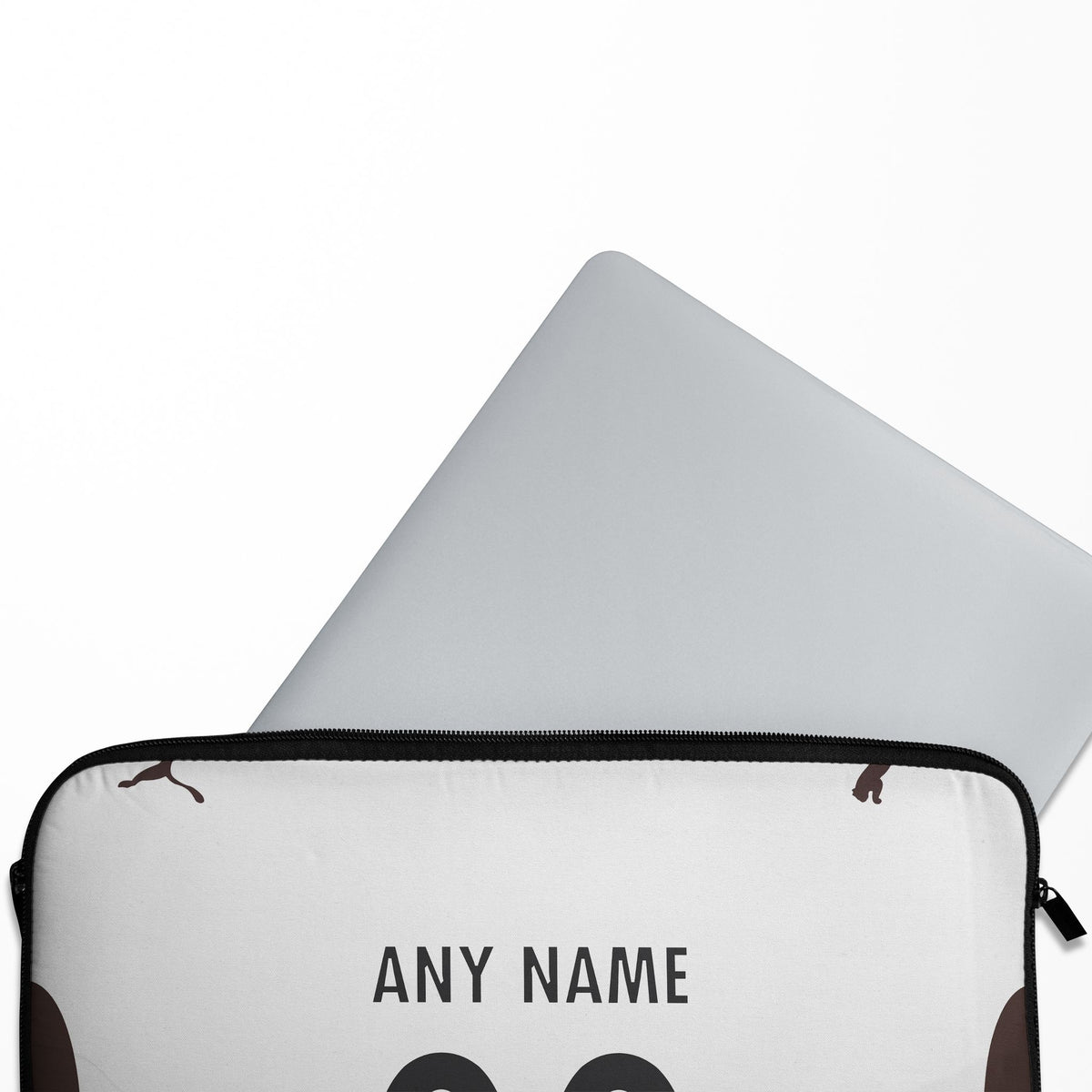 Laptop sleeve with the St. Pauli 2026-27 Away football shirt design by RIPA Football