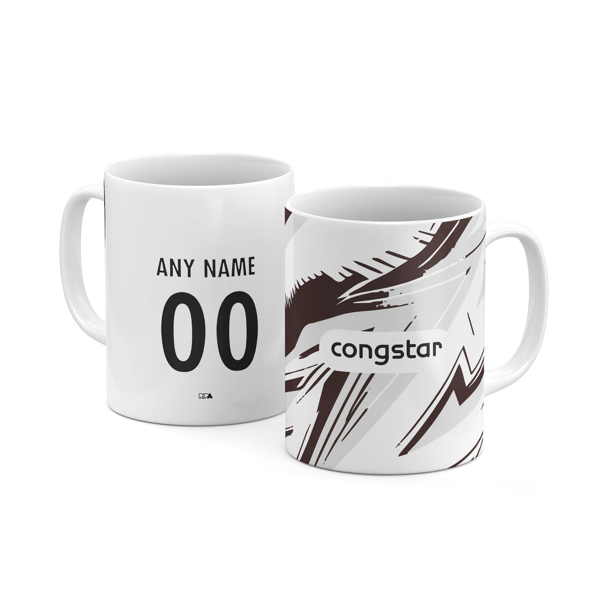 Mug with the St. Pauli 2026-27 Away football shirt design by RIPA Football