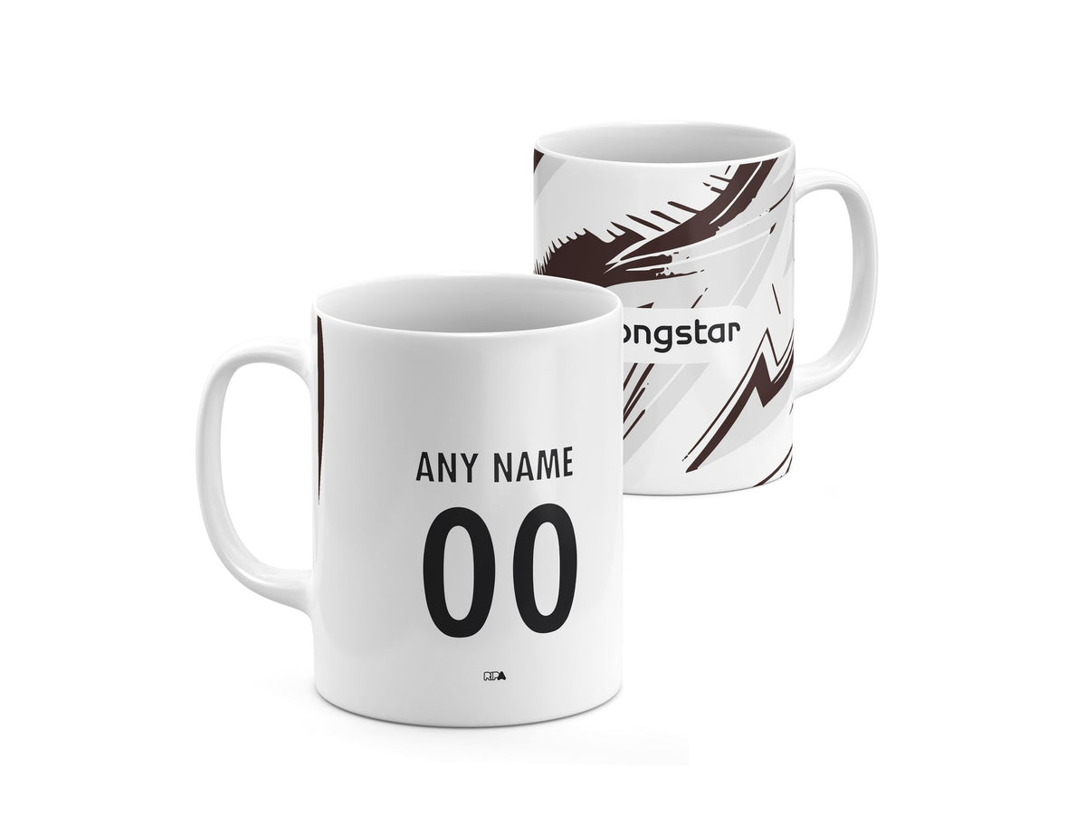 Mug with the St. Pauli 2026-27 Away football shirt design by RIPA Football
