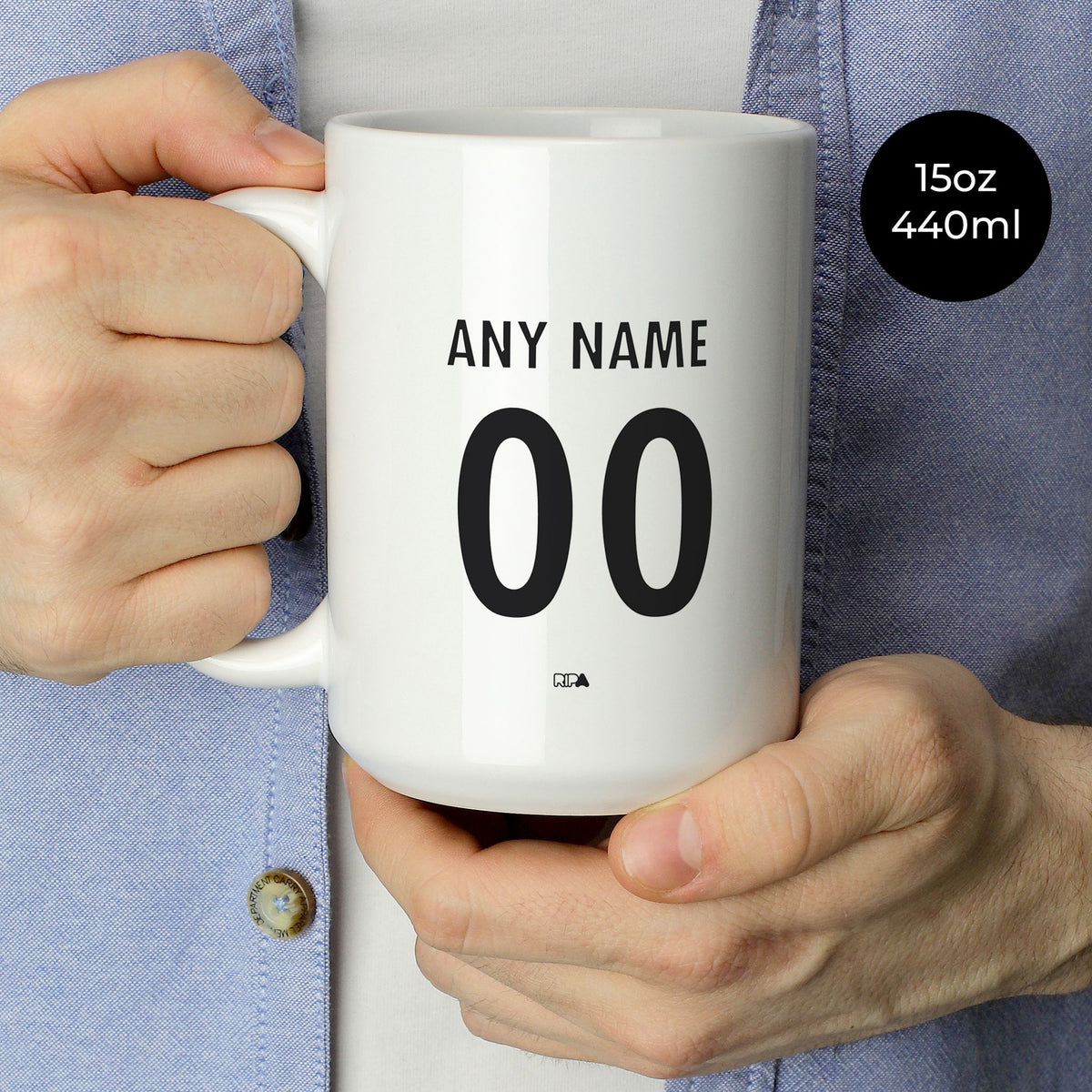 Mug with the St. Pauli 2026-27 Away football shirt design by RIPA Football