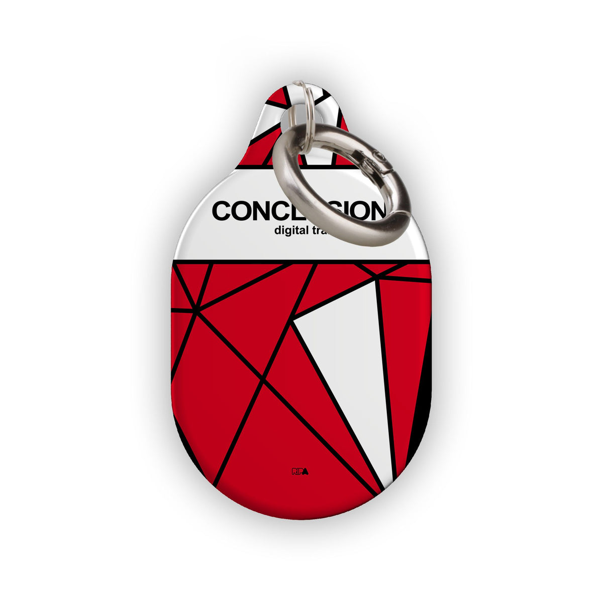 AirTag holder with the Utrecht 2025-26 Fourth football shirt design by RIPA Football