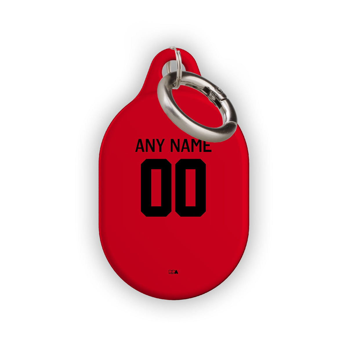 AirTag holder with the Utrecht 2025-26 Fourth football shirt design by RIPA Football