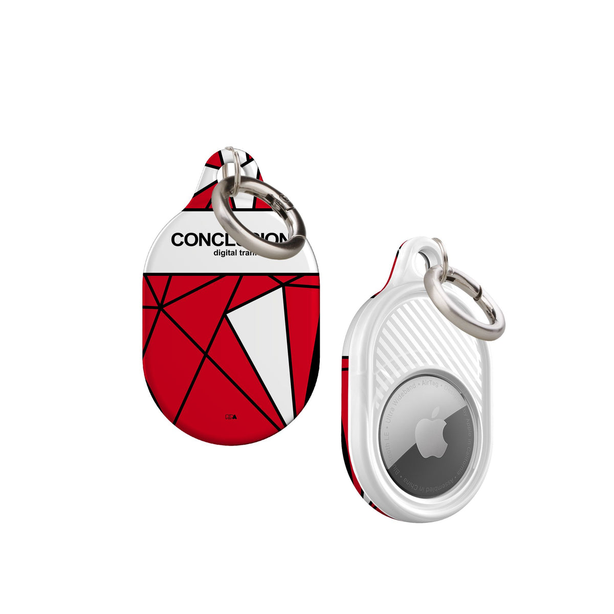 AirTag holder with the Utrecht 2025-26 Fourth football shirt design by RIPA Football