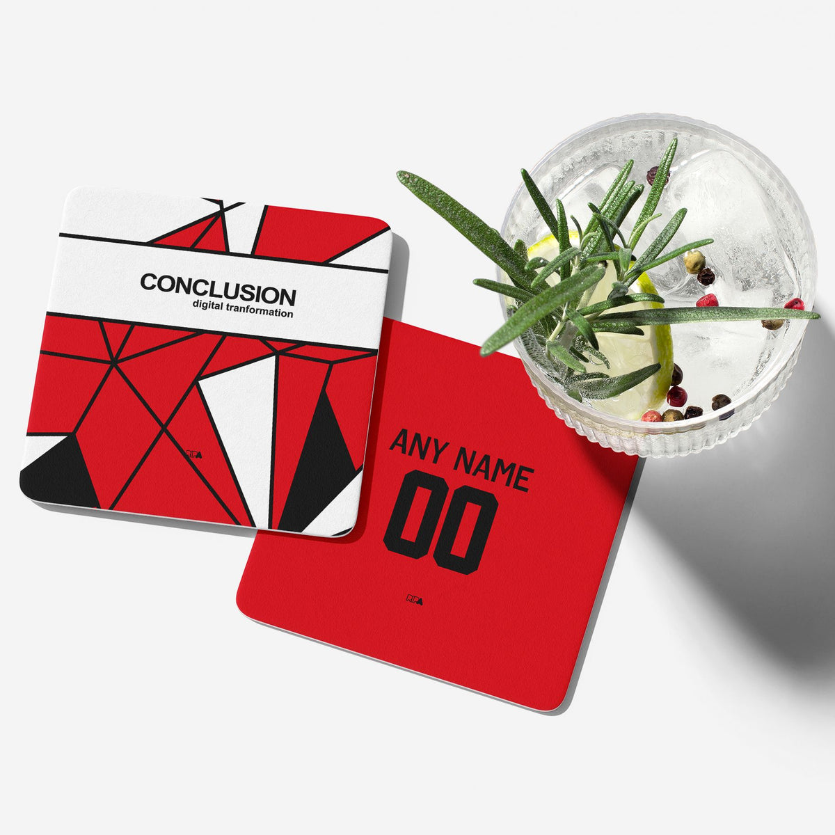 Coaster with the Utrecht 2025-26 Fourth football shirt design by RIPA Football