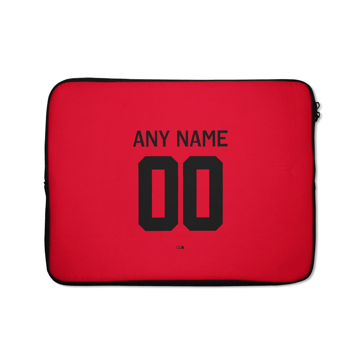 Laptop sleeve with the Utrecht 2025-26 Fourth football shirt design by RIPA Football