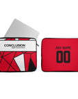 Laptop sleeve with the Utrecht 2025-26 Fourth football shirt design by RIPA Football