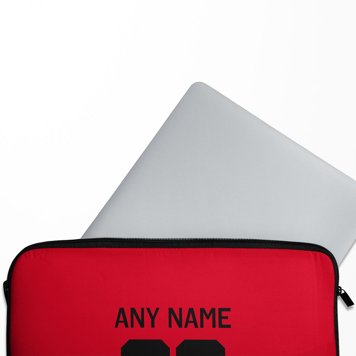 Laptop sleeve with the Utrecht 2025-26 Fourth football shirt design by RIPA Football