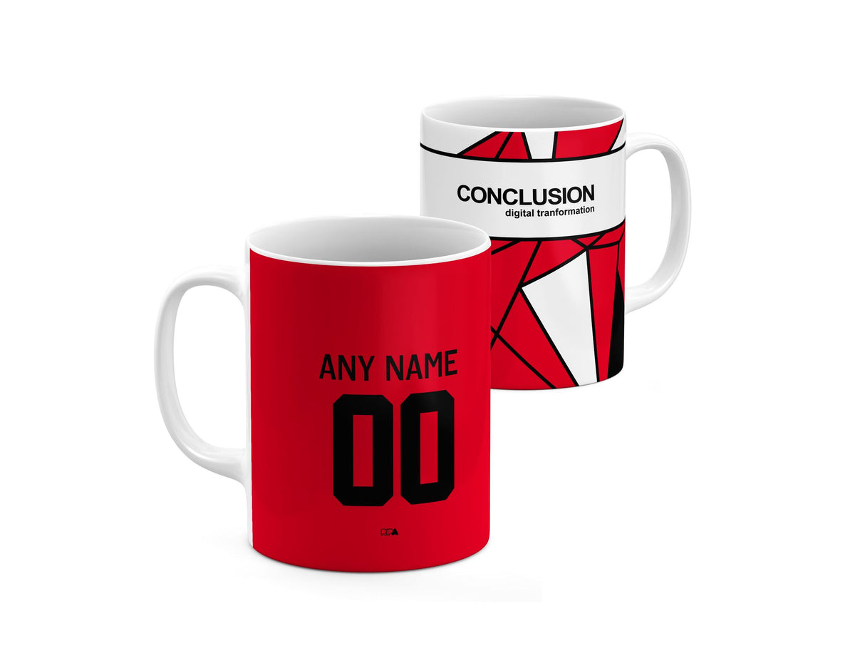 Mug with the Utrecht 2025-26 Fourth football shirt design by RIPA Football