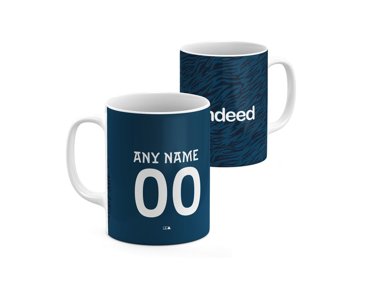 Mug with the Utrecht 2026-27 Away football shirt design by RIPA Football