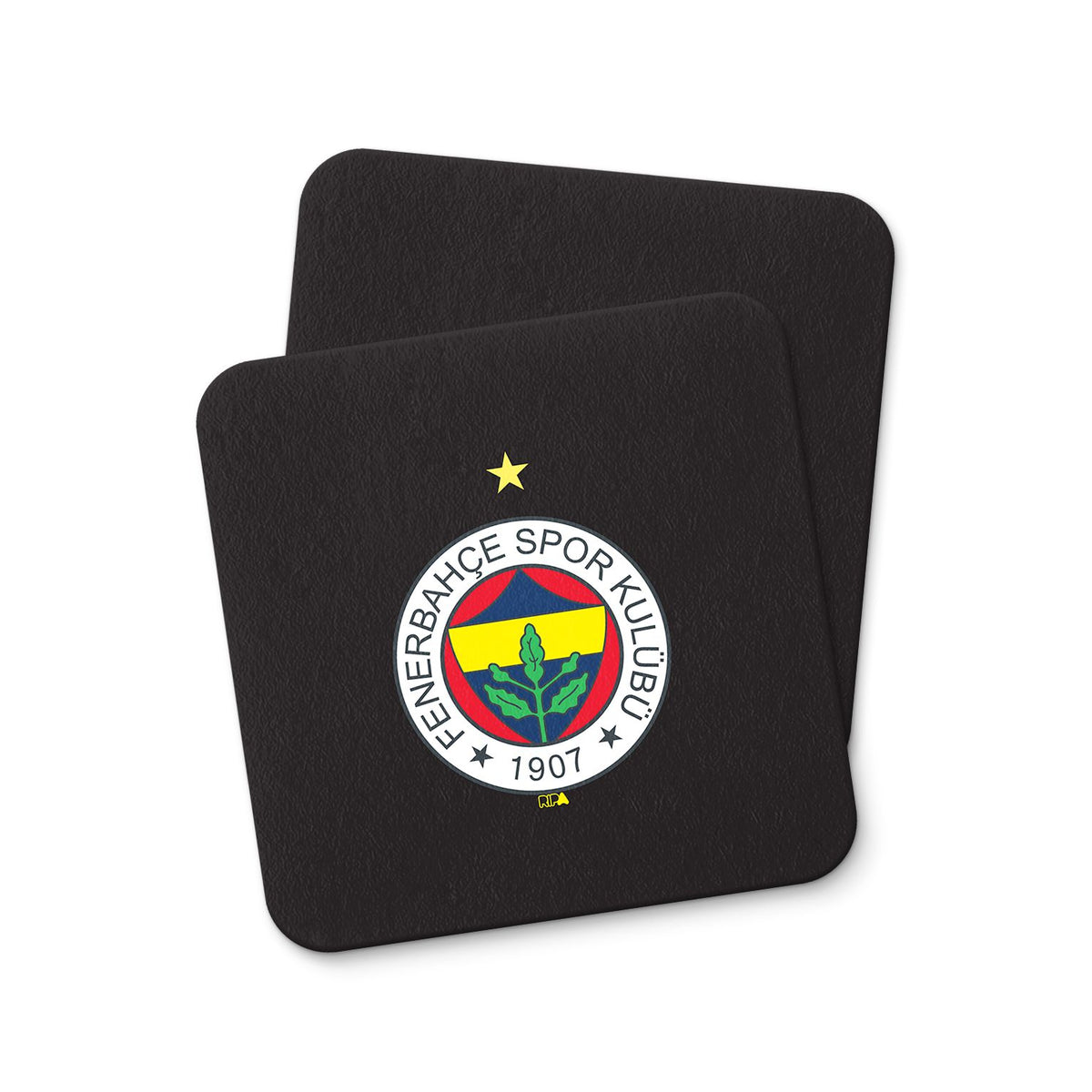Coaster with the Fenerbahçe 2023-24 Home football shirt design by RIPA Football