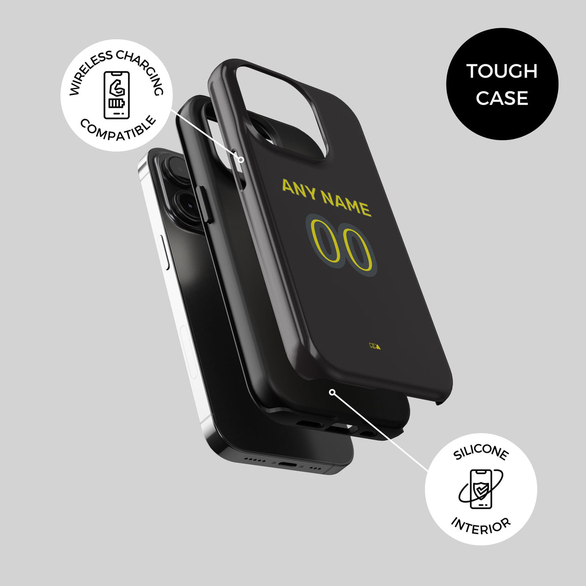 Phone case with the Fenerbahçe 2023-24 Home football shirt design by RIPA Football