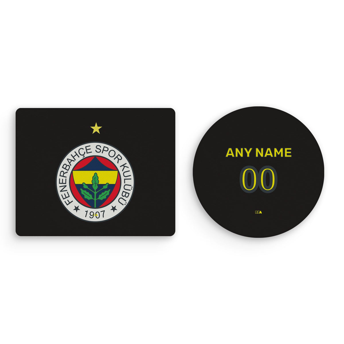 Mouse pad with the Fenerbahçe 2023-24 Home football shirt design by RIPA Football