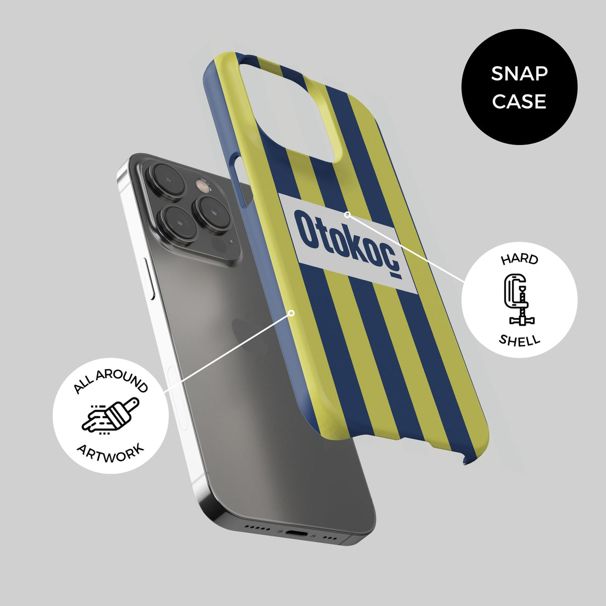 Phone case with the Fenerbahçe 2026-27 Home football shirt design by RIPA Football
