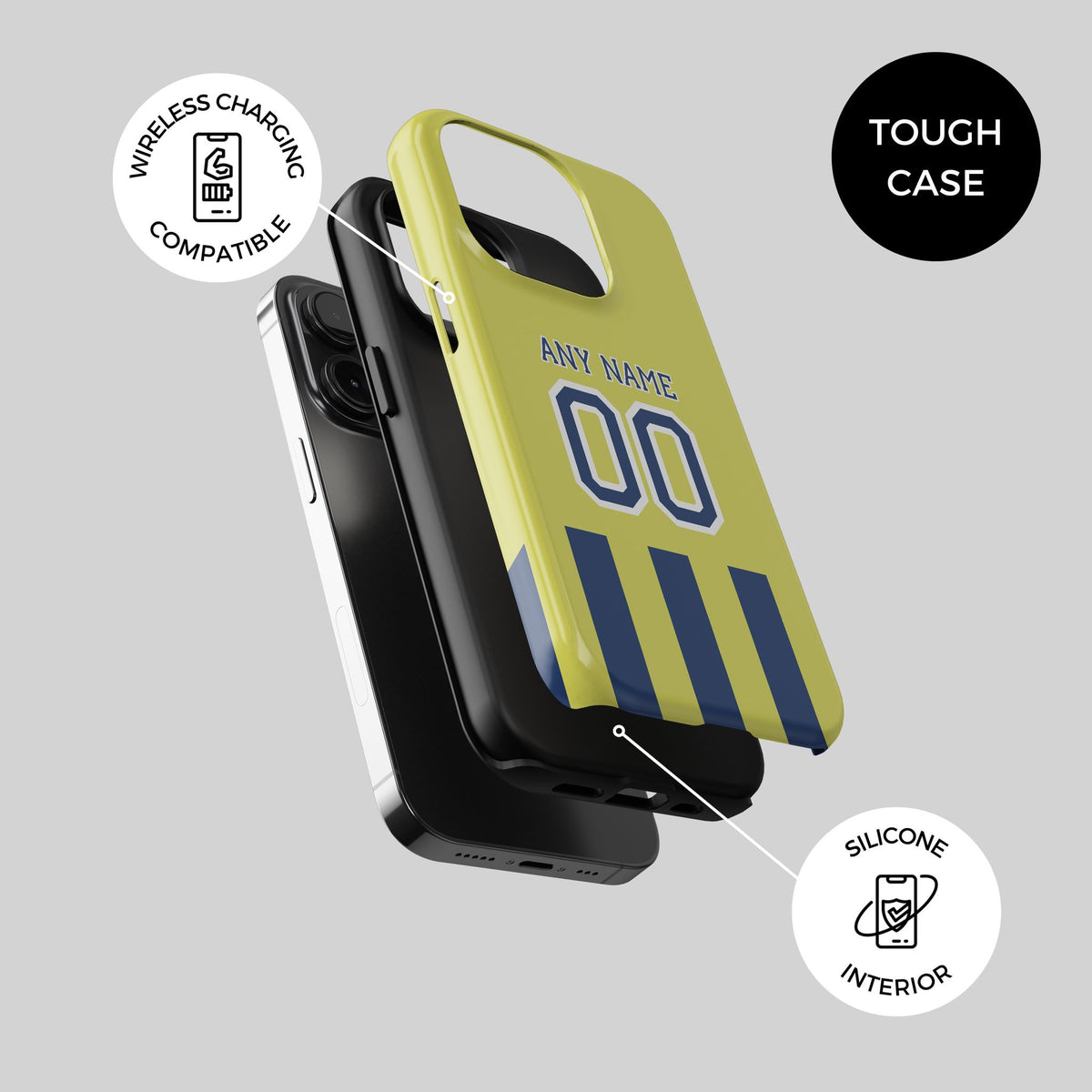 Phone case with the Fenerbahçe 2026-27 Home football shirt design by RIPA Football