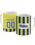 Mug with the Fenerbahçe 2026-27 Home football shirt design by RIPA Football