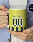 Mug with the Fenerbahçe 2026-27 Home football shirt design by RIPA Football