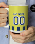 Mug with the Fenerbahçe 2026-27 Home football shirt design by RIPA Football