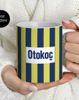 Mug with the Fenerbahçe 2026-27 Home football shirt design by RIPA Football