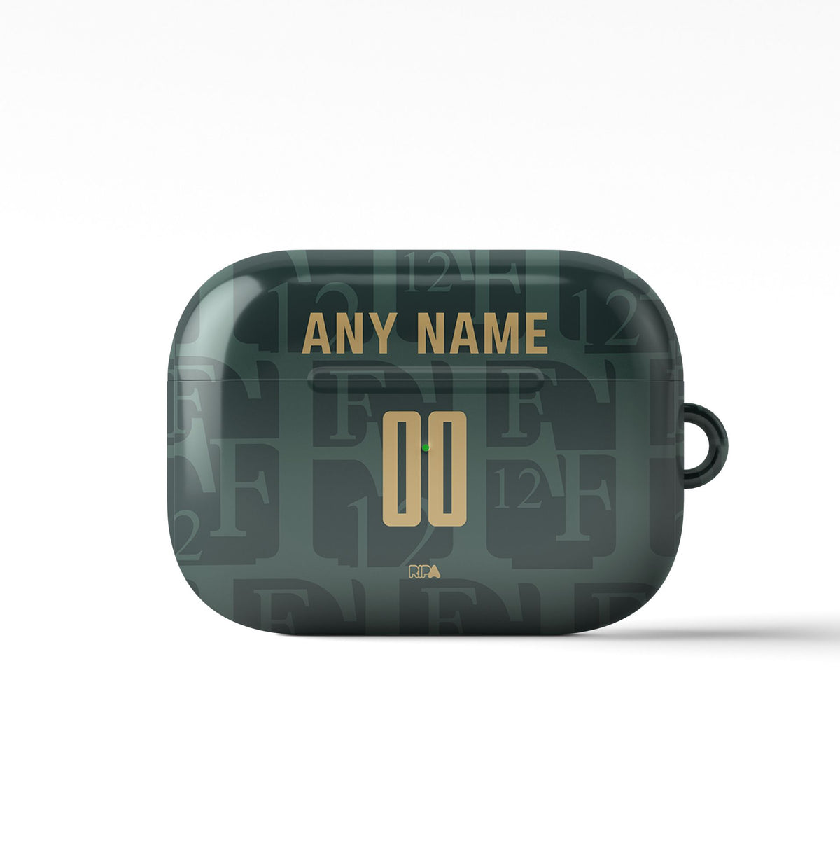 AirPods case with the Feyenoord Rotterdam 2025-26 Fourth football shirt design by RIPA Football
