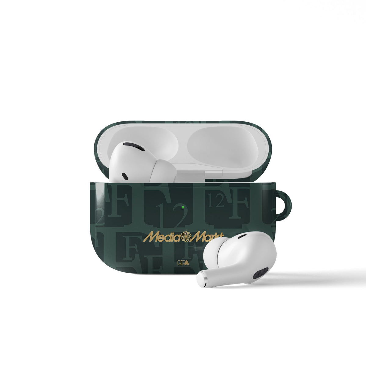 AirPods case with the Feyenoord Rotterdam 2025-26 Fourth football shirt design by RIPA Football