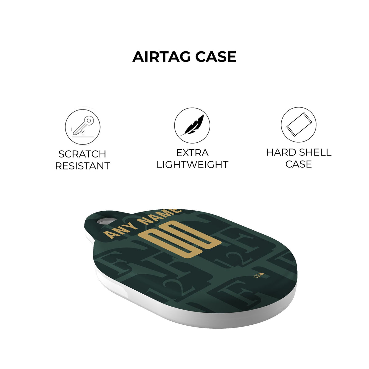 AirTag holder with the Feyenoord Rotterdam 2025-26 Fourth football shirt design by RIPA Football