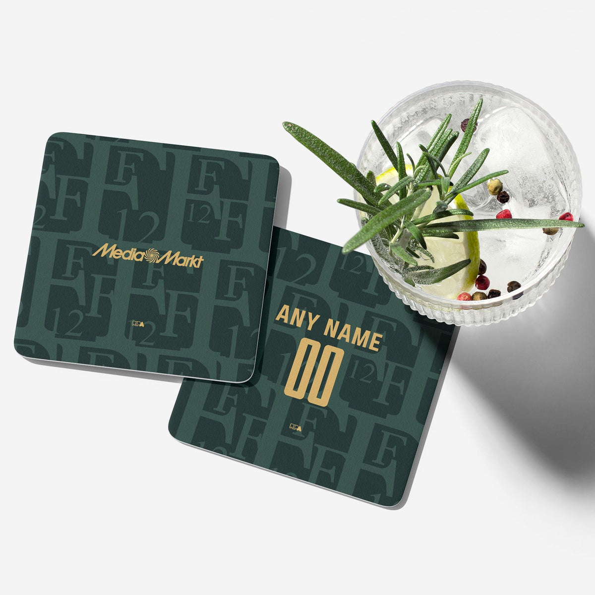 Coaster with the Feyenoord Rotterdam 2025-26 Fourth football shirt design by RIPA Football
