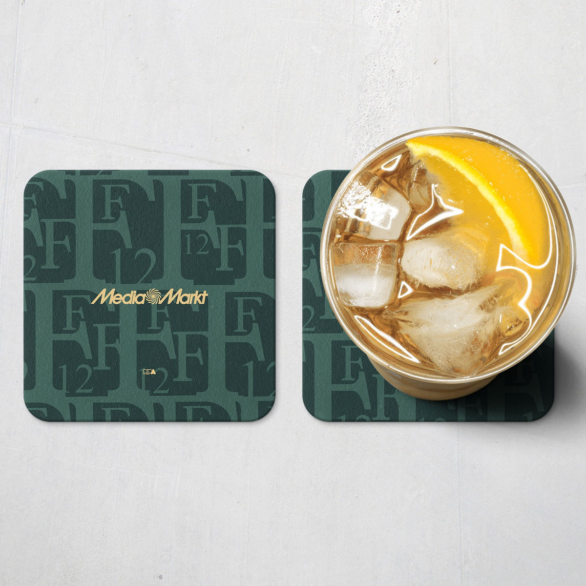 Coaster with the Feyenoord Rotterdam 2025-26 Fourth football shirt design by RIPA Football