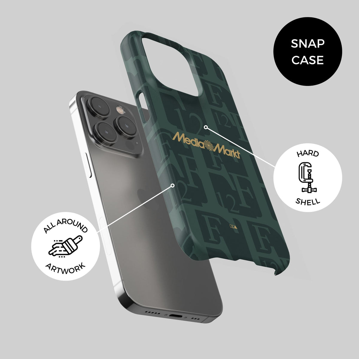 Phone case with the Feyenoord Rotterdam 2025-26 Fourth football shirt design by RIPA Football