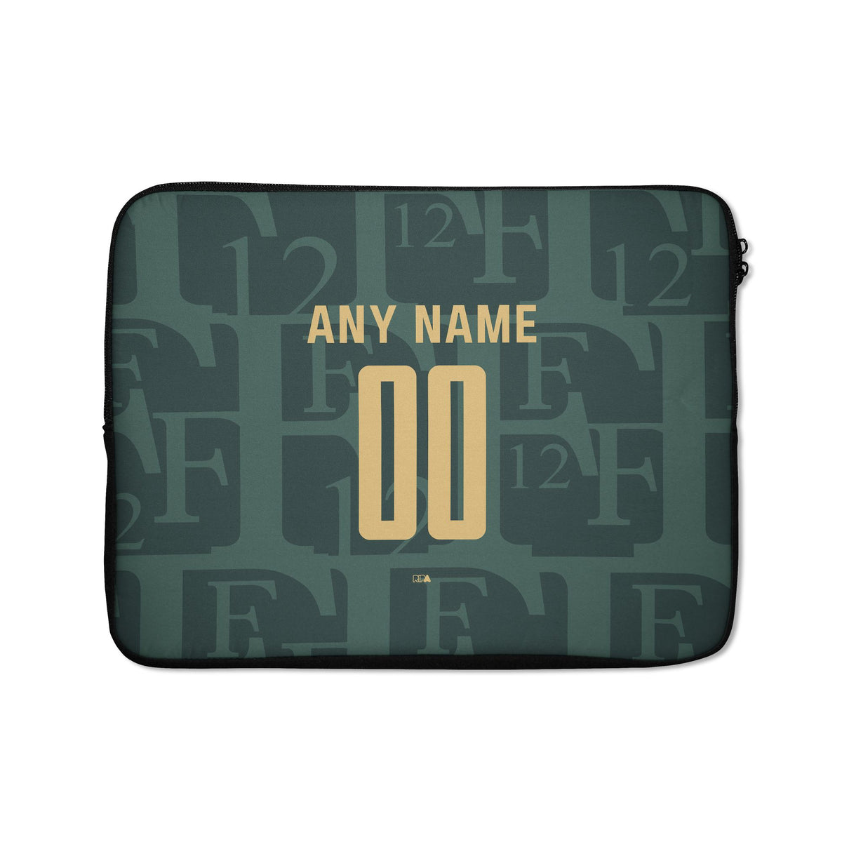 Laptop sleeve with the Feyenoord Rotterdam 2025-26 Fourth football shirt design by RIPA Football