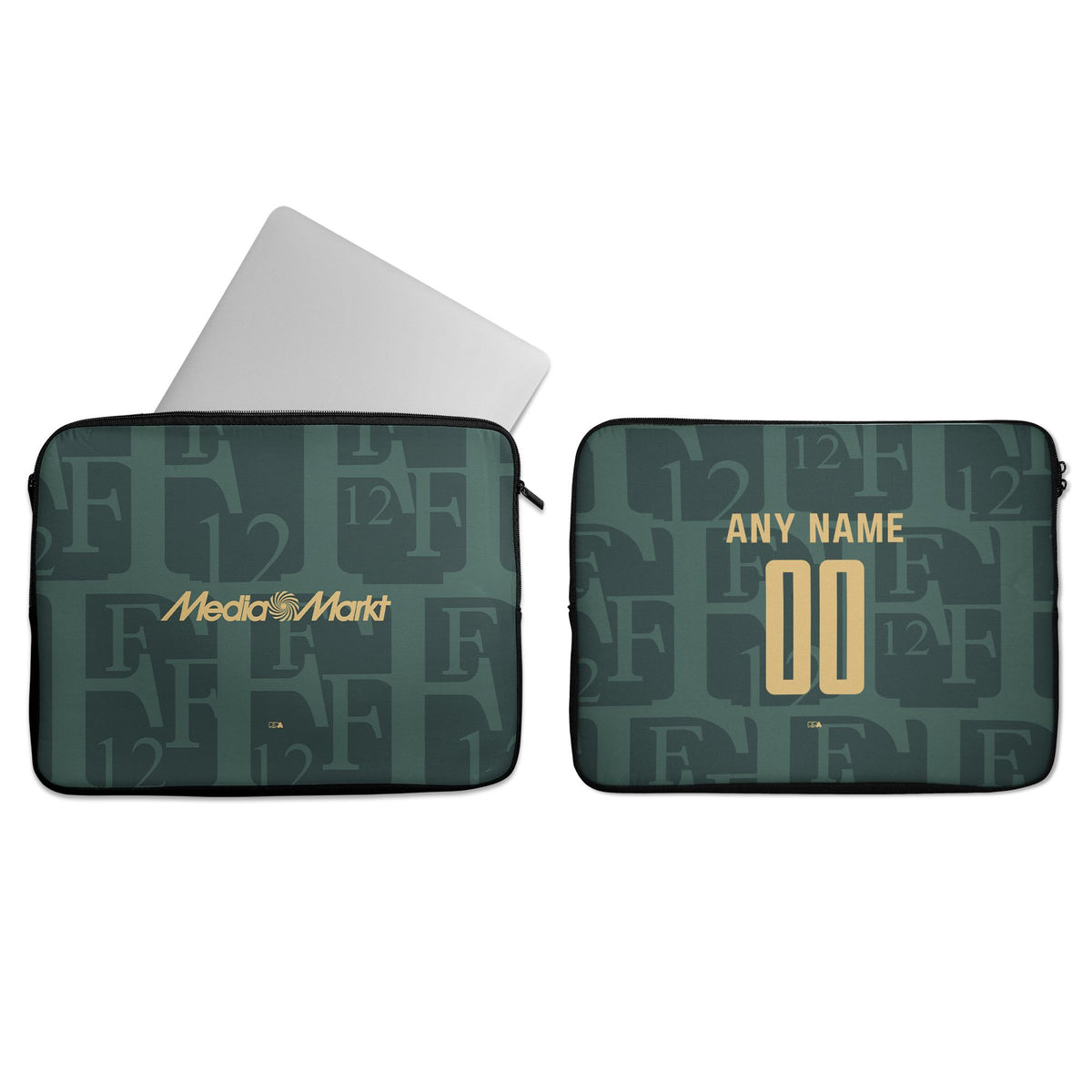 Laptop sleeve with the Feyenoord Rotterdam 2025-26 Fourth football shirt design by RIPA Football