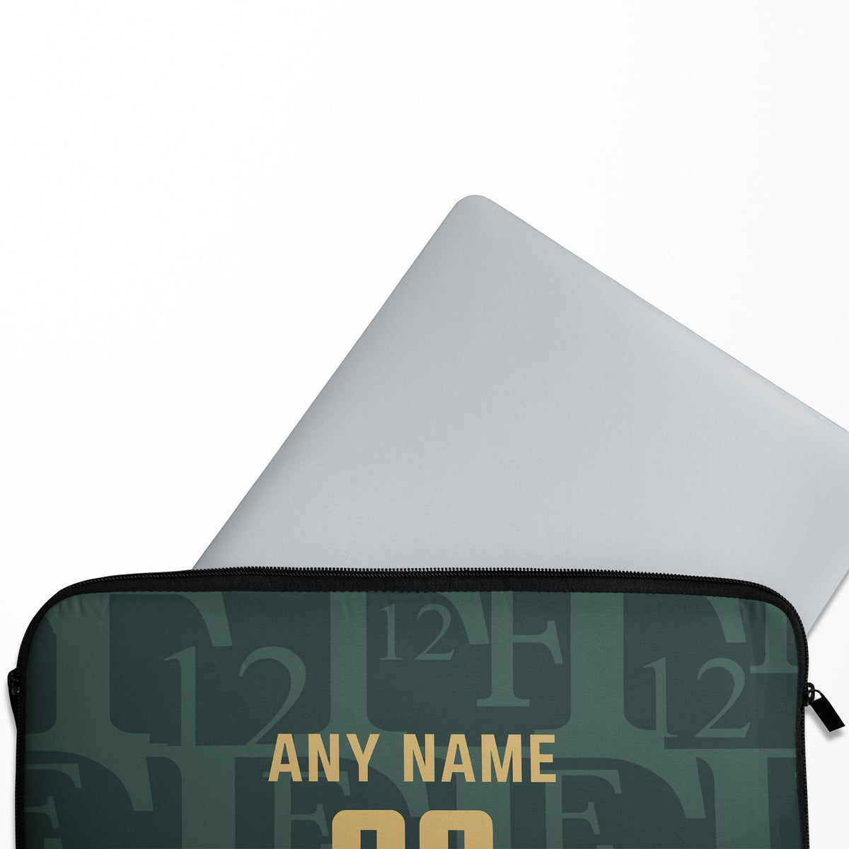 Laptop sleeve with the Feyenoord Rotterdam 2025-26 Fourth football shirt design by RIPA Football