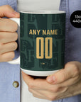 Mug with the Feyenoord Rotterdam 2025-26 Fourth football shirt design by RIPA Football