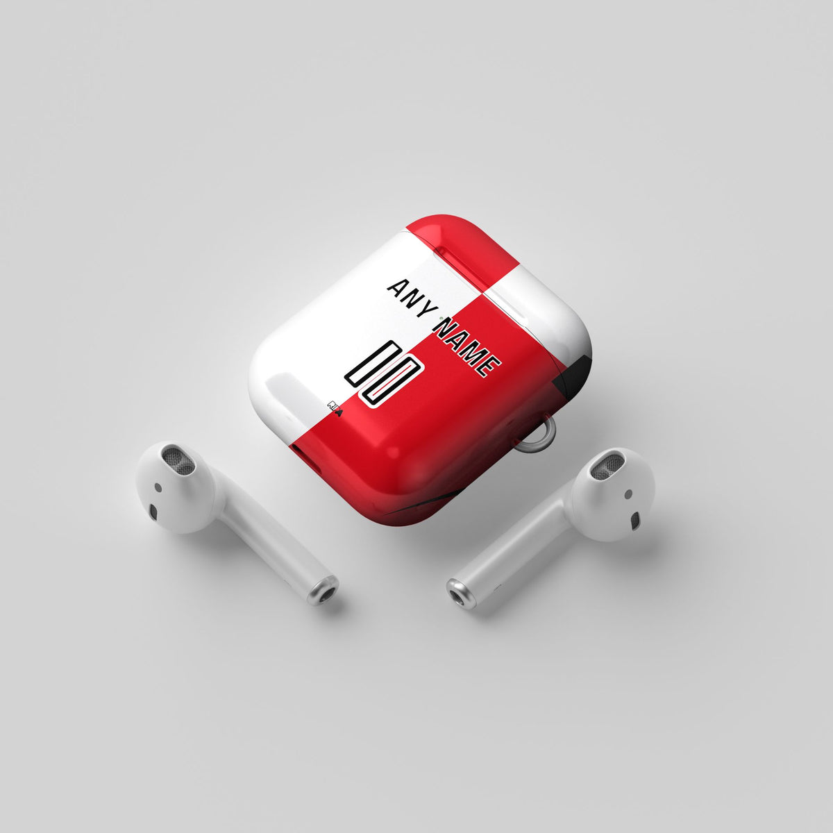 AirPods case with the Feyenoord Rotterdam 2026-27 Home football shirt design by RIPA Football