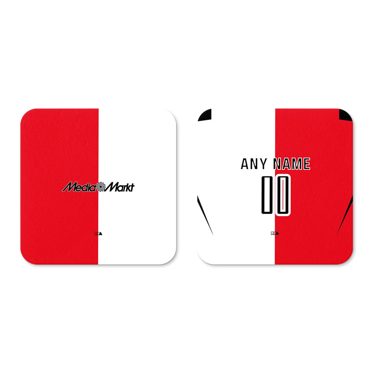 Coaster with the Feyenoord Rotterdam 2026-27 Home football shirt design by RIPA Football