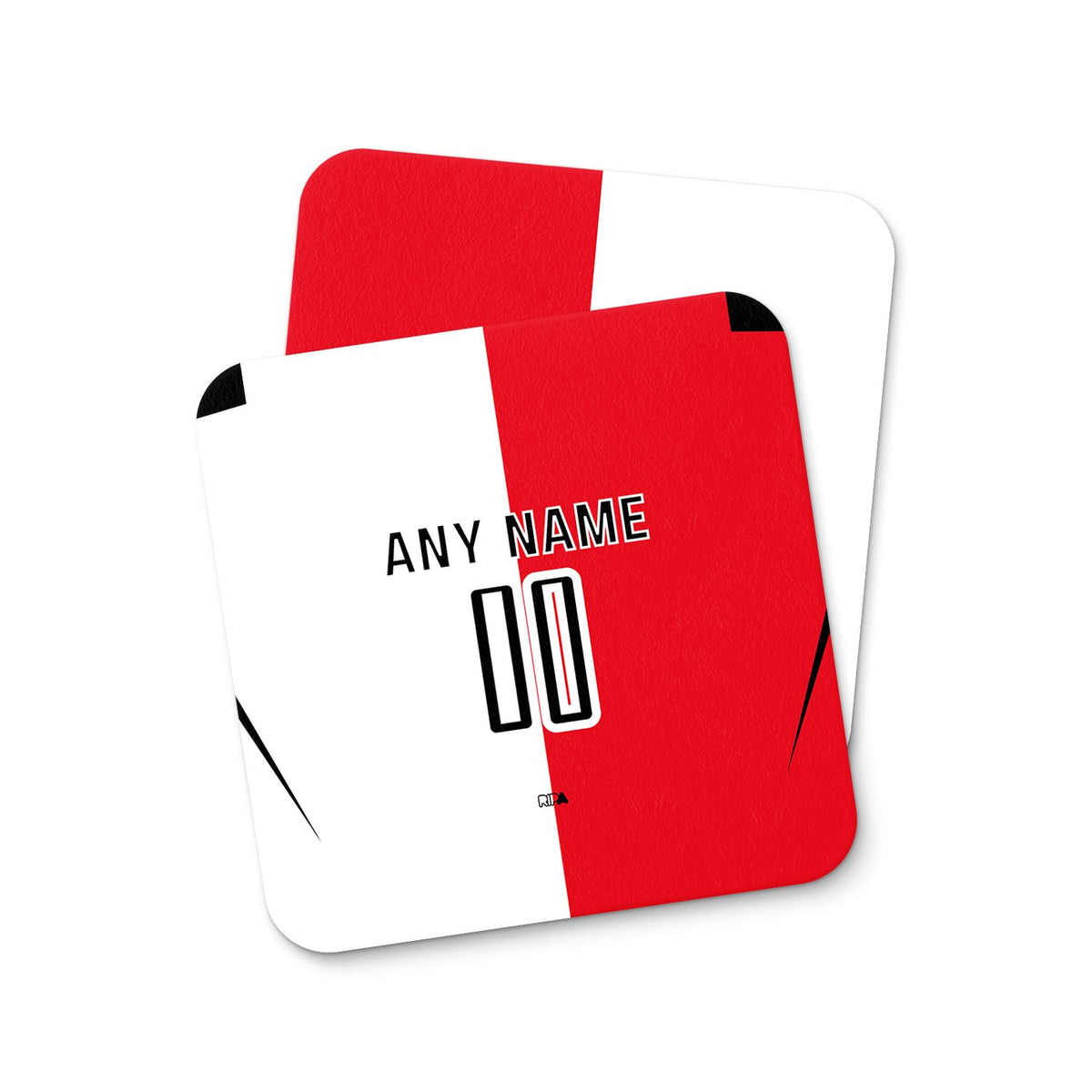 Coaster with the Feyenoord Rotterdam 2026-27 Home football shirt design by RIPA Football