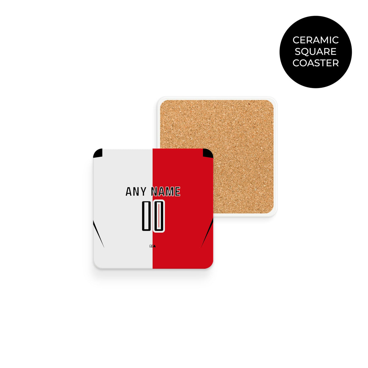 Coaster with the Feyenoord Rotterdam 2026-27 Home football shirt design by RIPA Football