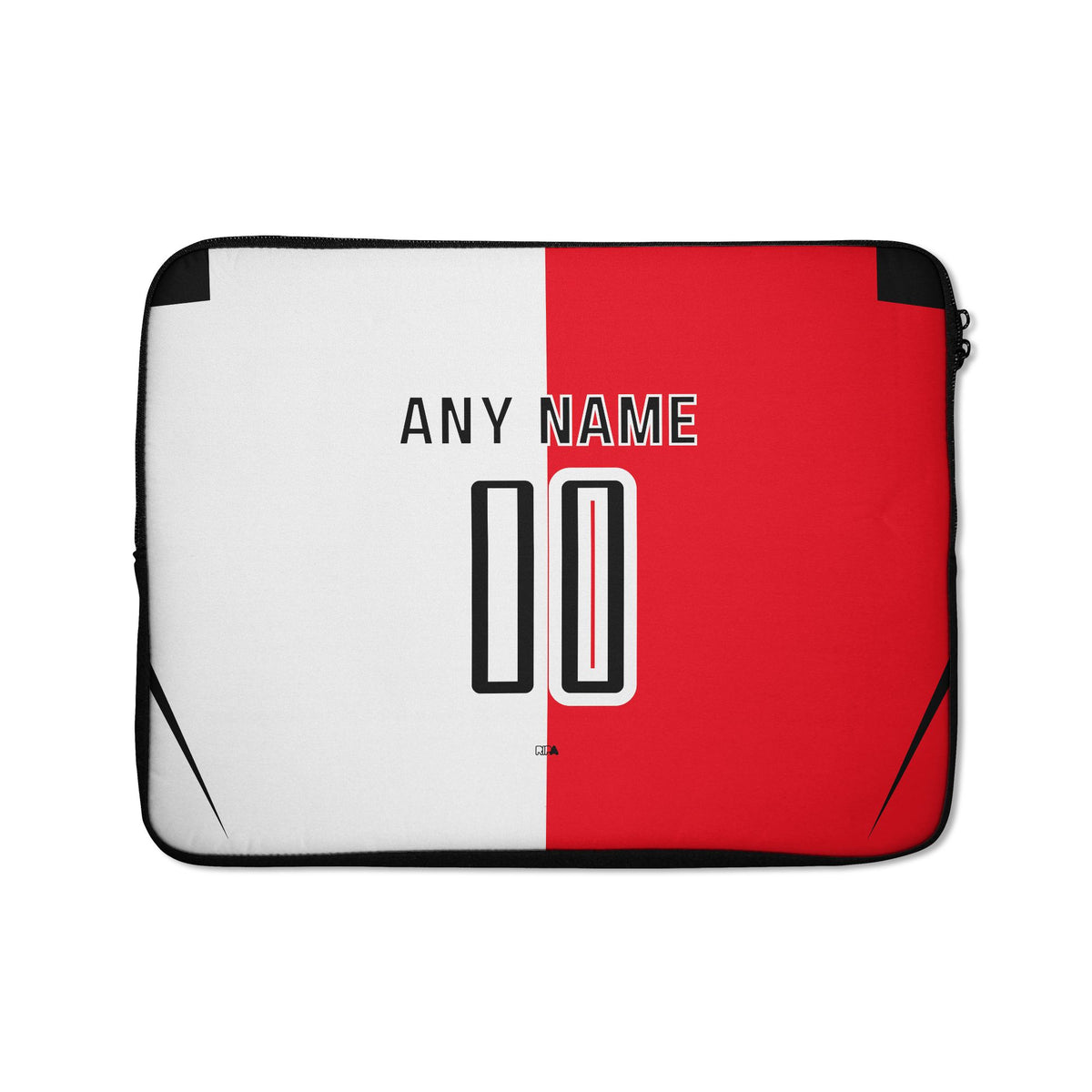 Laptop sleeve with the Feyenoord Rotterdam 2026-27 Home football shirt design by RIPA Football